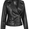 Amber Women’s Black Biker Leather Jacket 03