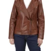 Cidra Women’s Brown Hooded Leather Jacket 07