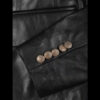 Kim Women’s Black Leather Blazer Double Breasted 03