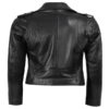 Kirsten Women's Black Asymmetrical Biker Jacket 02