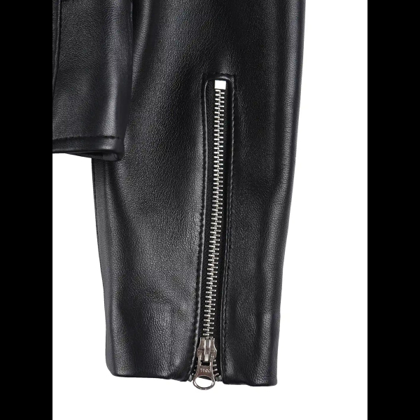 Kirsten Women's Black Asymmetrical Biker Jacket 06