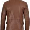 Men’s Cognac Brown Leather Blazer Real Leather Jacket 02
