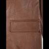 Men’s Cognac Brown Leather Blazer Two Button Jacket 06