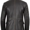 Men’s Dark Brown Leather Blazer Rub Off Finish02