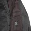 Men’s Dark Brown Leather Blazer Rub Off Finish 05