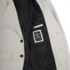 Men’s Off White Leather Blazer Two Button Jacket 04