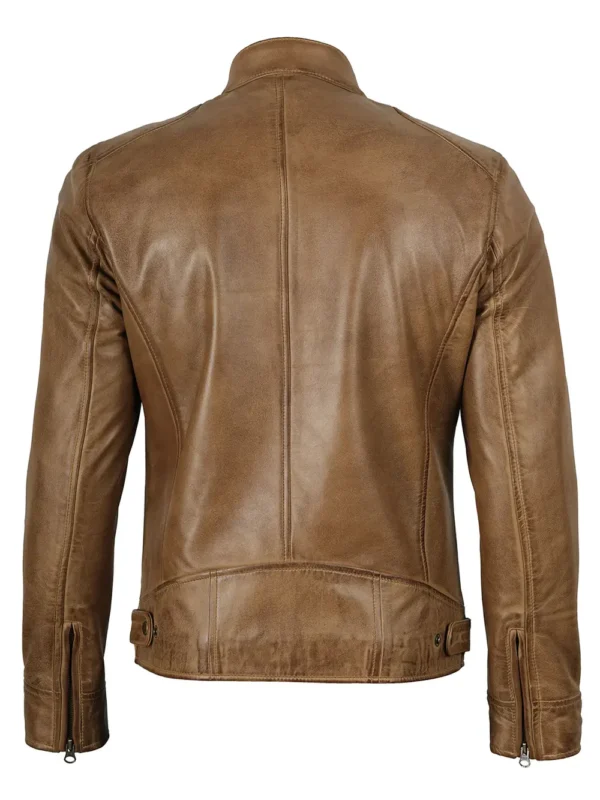 men's brown racer jacket 02