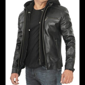 men's black hooded jacket 01