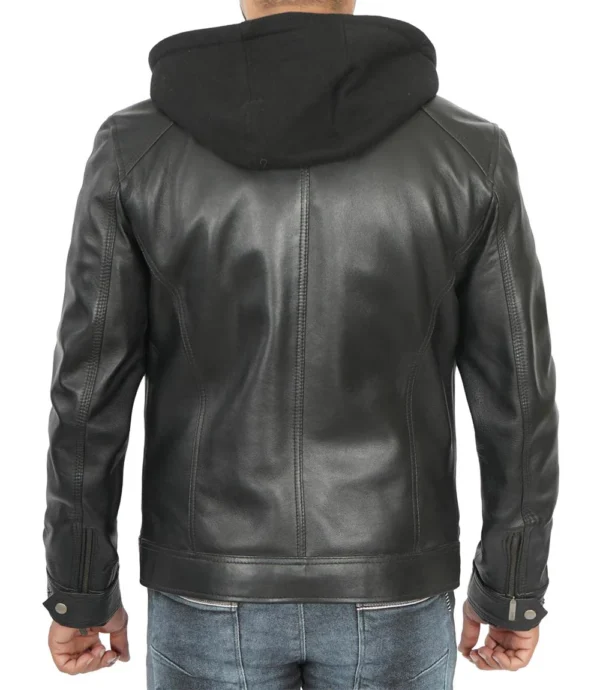 men's black hooded jacket 02