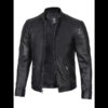 men's black racer jacket 01