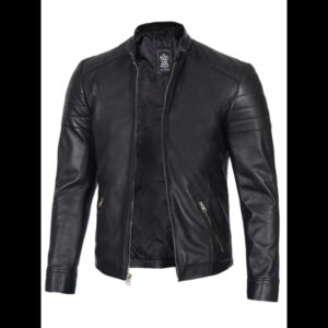 men's black racer jacket 01