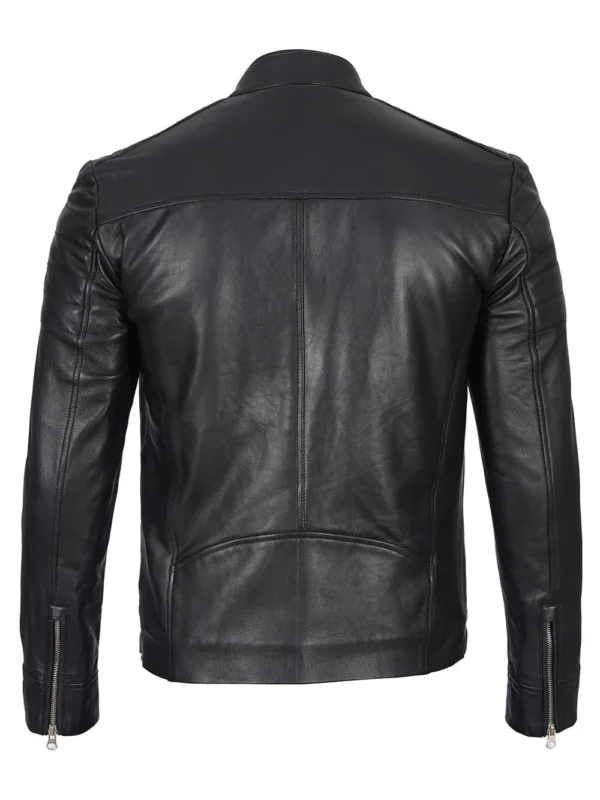 men's black racer jacket 02