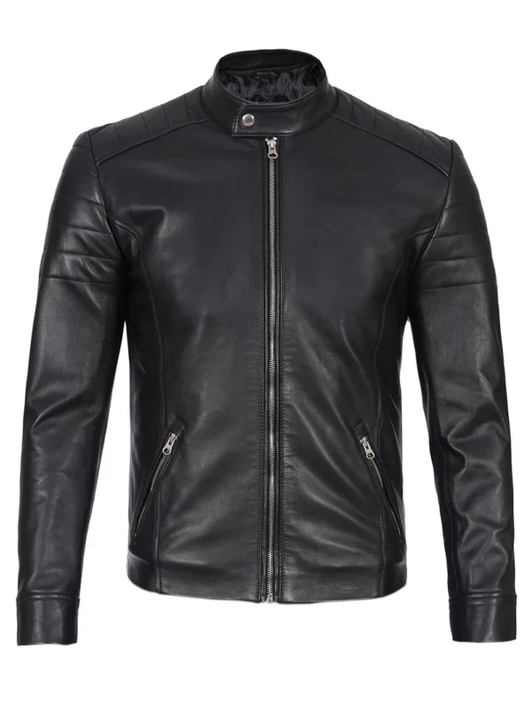 men's black racer jacket 03