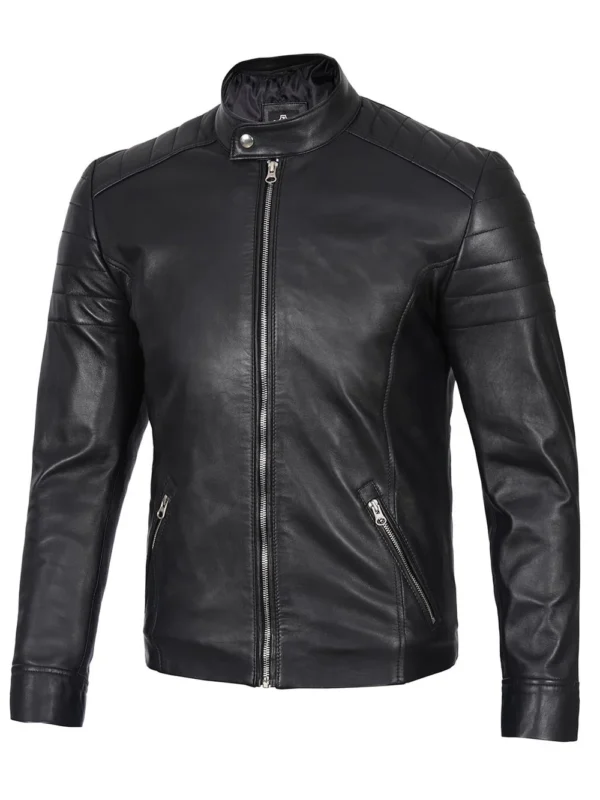 men's black racer jacket 04
