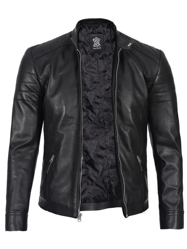 men's black racer jacket 05