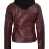women's maroon leather jacket 02