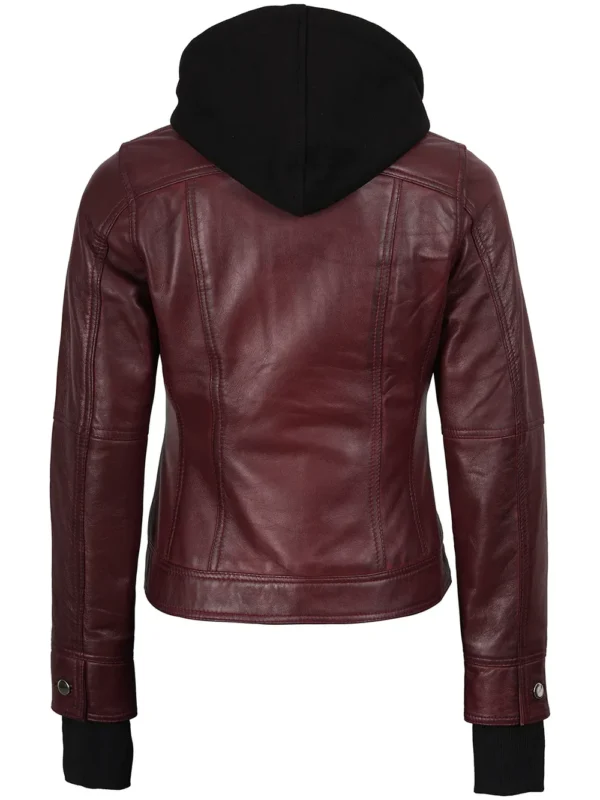 women's maroon leather jacket 02