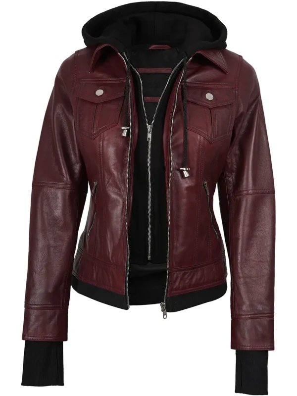 women's maroon leather jacket 05