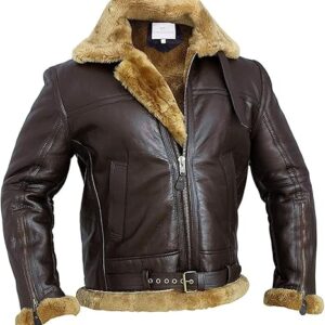 R.A.F B3 Shearling Sheepskin Bomber Leather Jacket