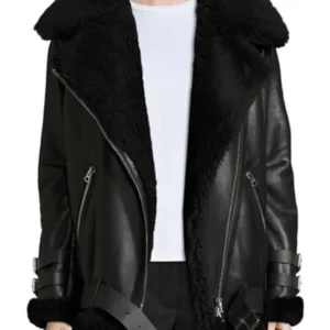 Women Shearling Leather Jacket