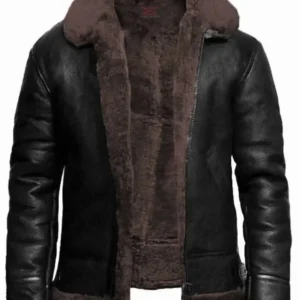 Classic B-3 Sheepskin Shearling Leather Bomber Jacket