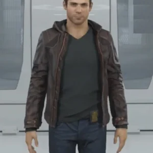 Human Gavin Reed Brown Leather Jacket