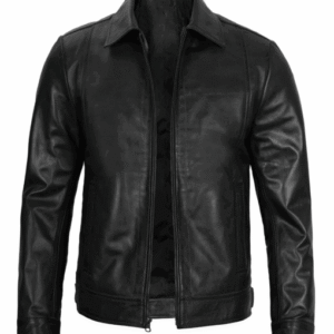 Men's Black Harrington Classic Leather Jacket