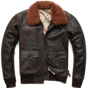Airin G-1 Brown Leather Bomber Jacket
