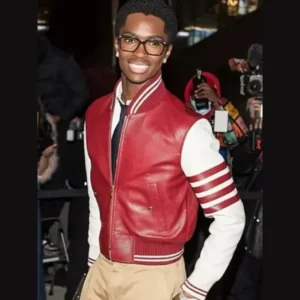 Thom Browne Fall 2025 Alton Mason Red White Bomber Jacket