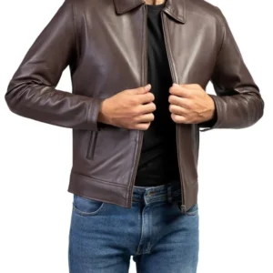Collar Leather Jacket